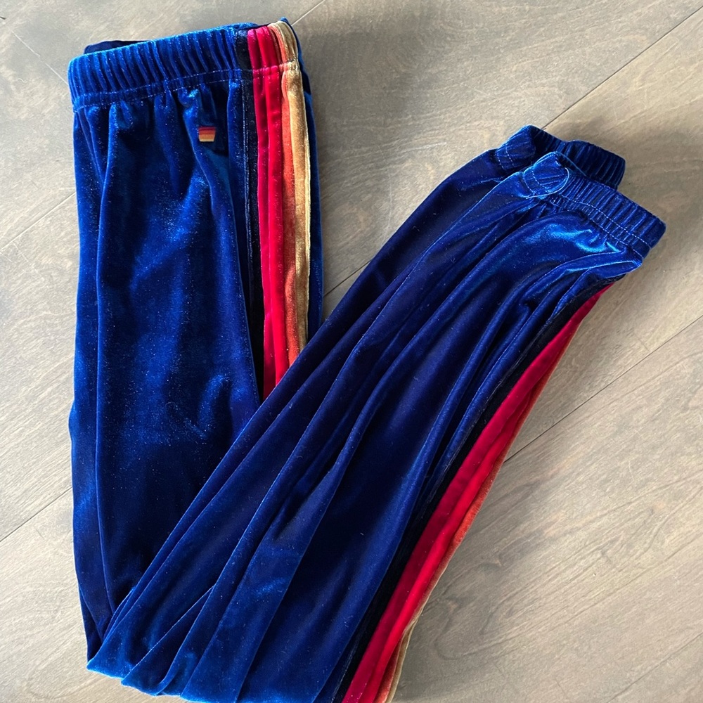 Aviator Nation Royal Blue 5 Stripe Joggers XS